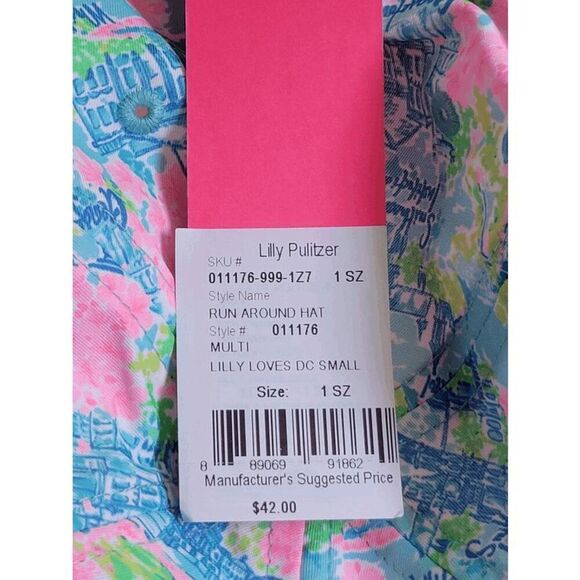 🌴☀️🏖 NWT LILLY PULITZER Women’s Run Around Hat Lilly Loves DC - Picture 9 of 16